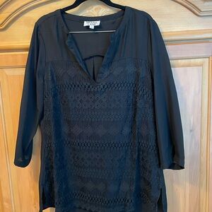 Meera Lane Black Lace Blouse